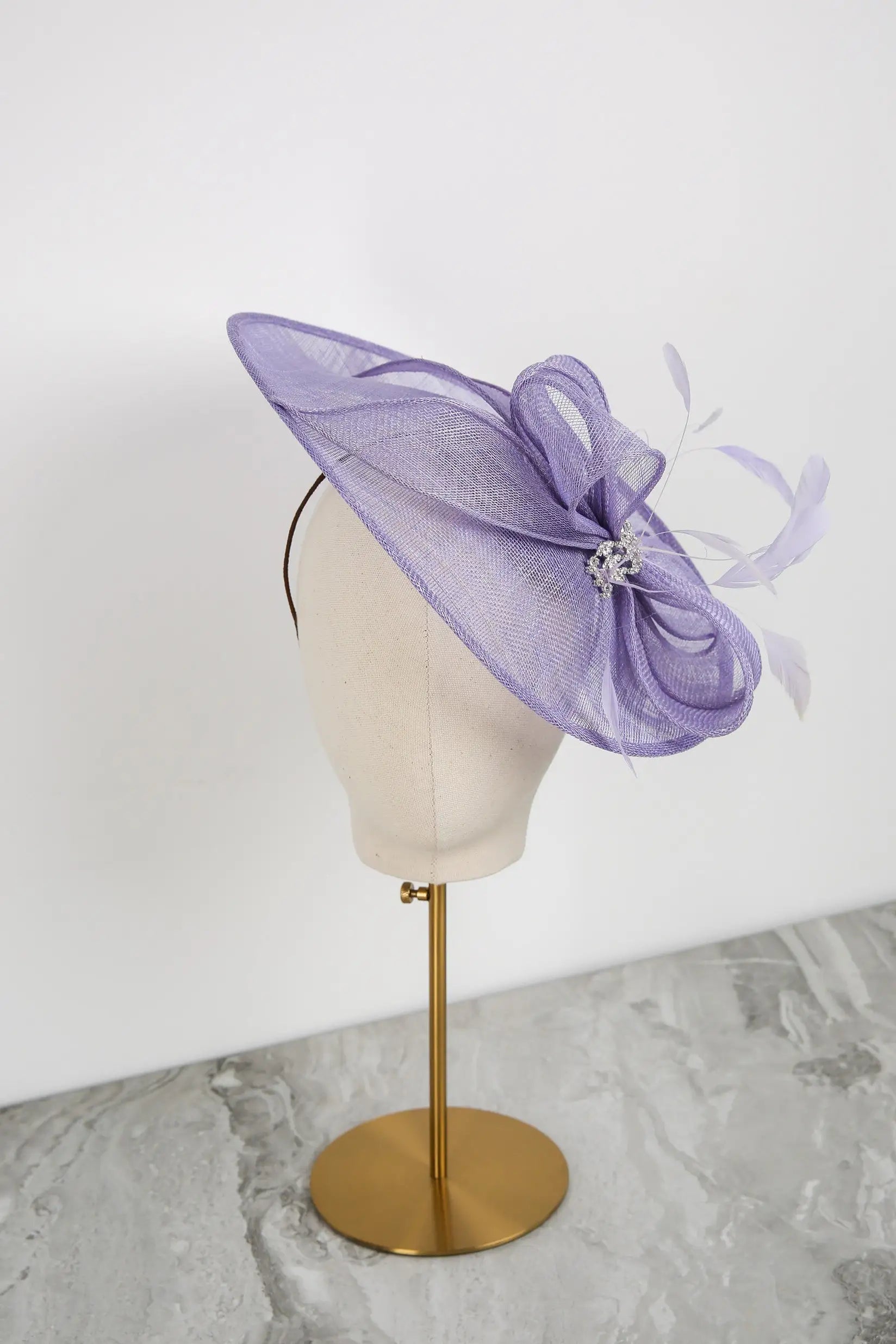 Aurora Fascinator in Hyacinth
