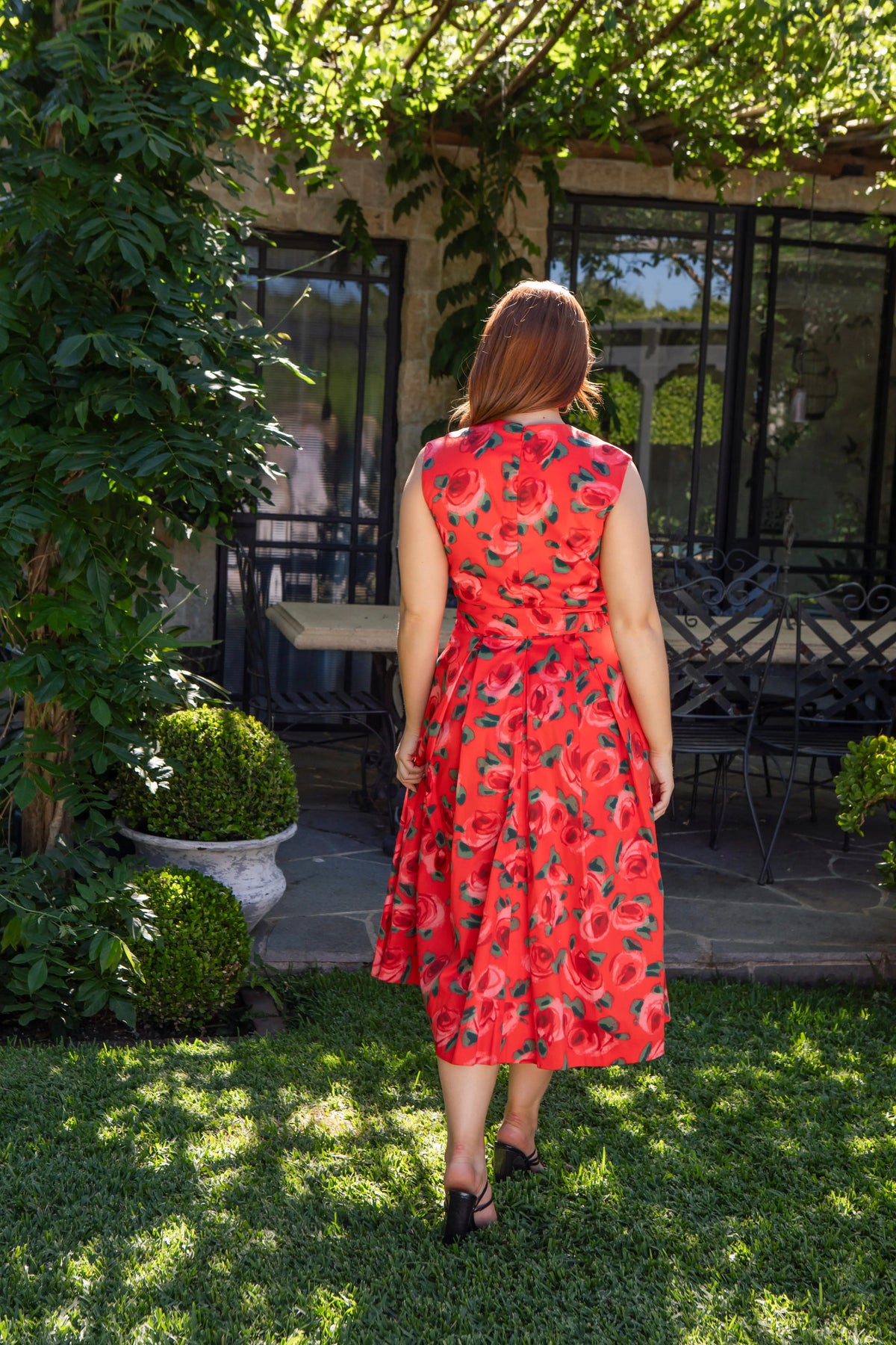 Bombshell Marcia Wrap Dress in Red Roses
