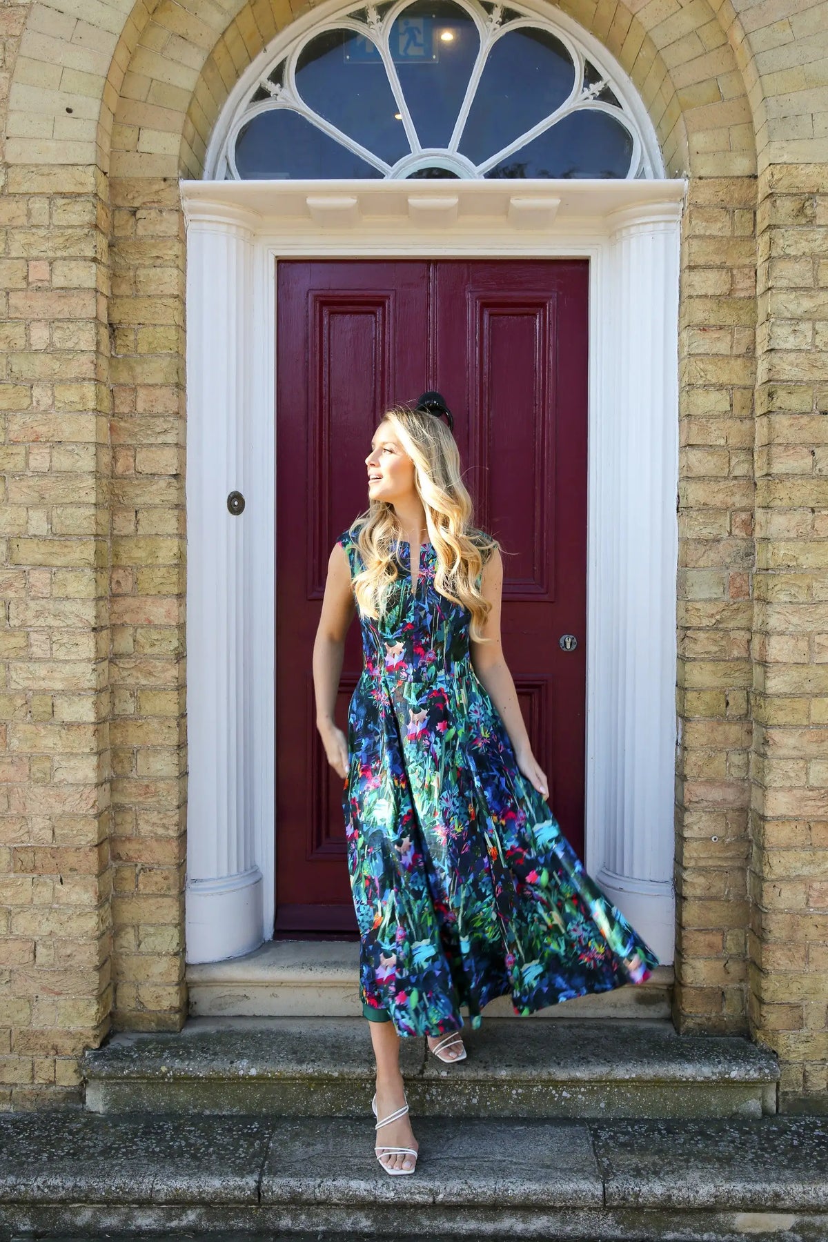 Bombshell Riviera Fun and Flirty Special Occasion Dress in Midnight Tropique Green