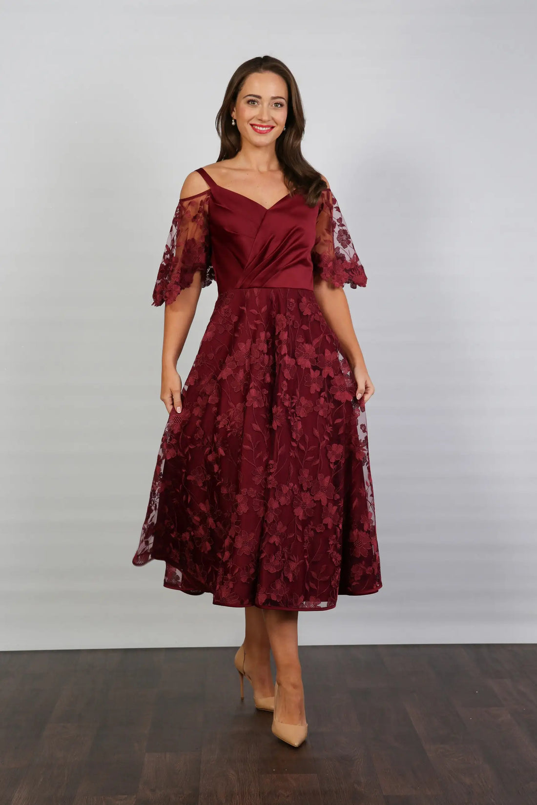 A woman models a Camille &