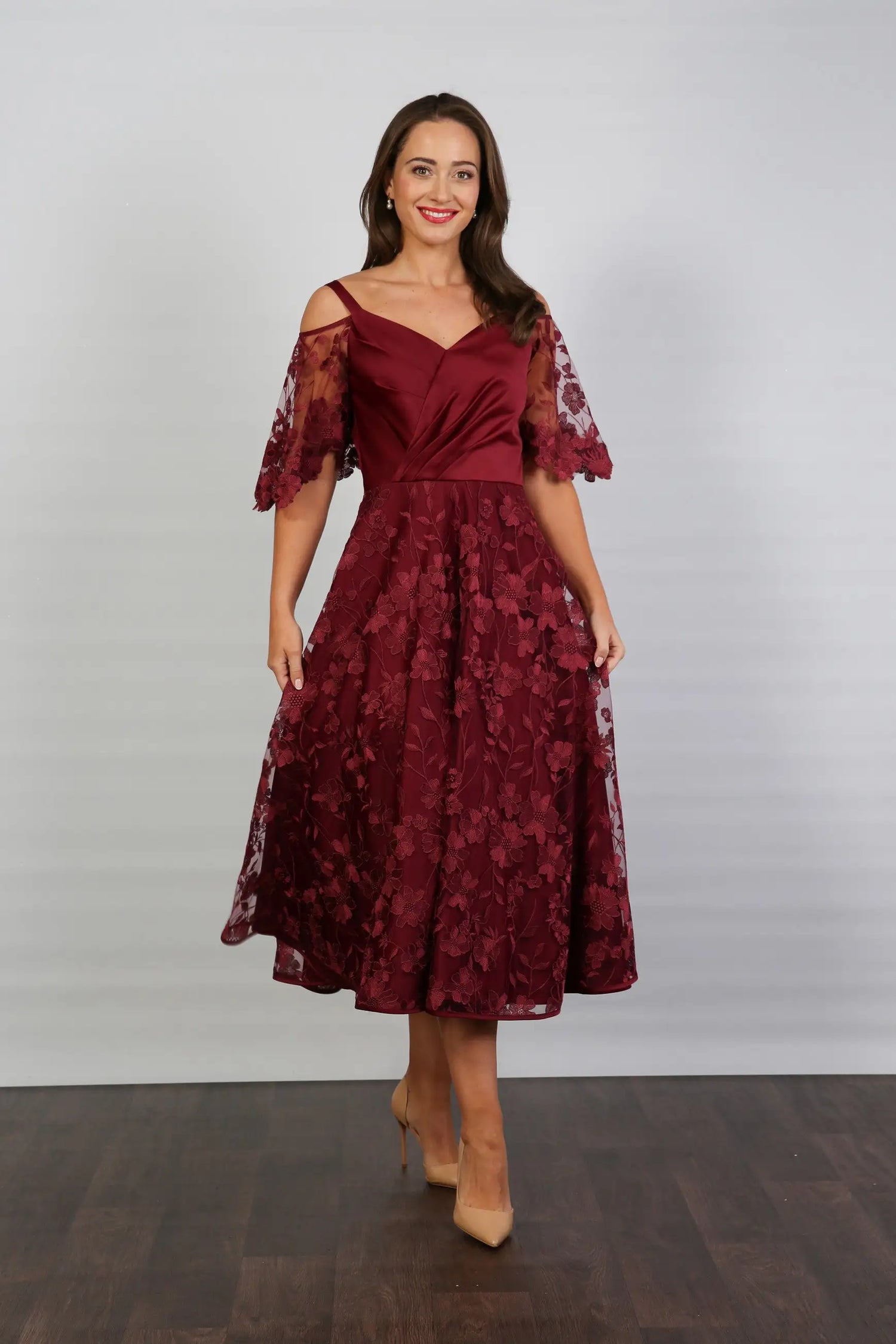 A woman models a Camille &