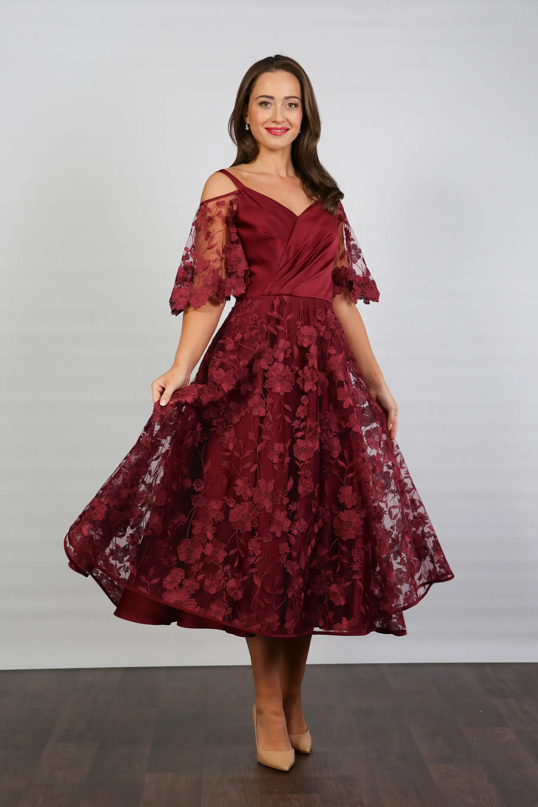 A woman models a Camille &