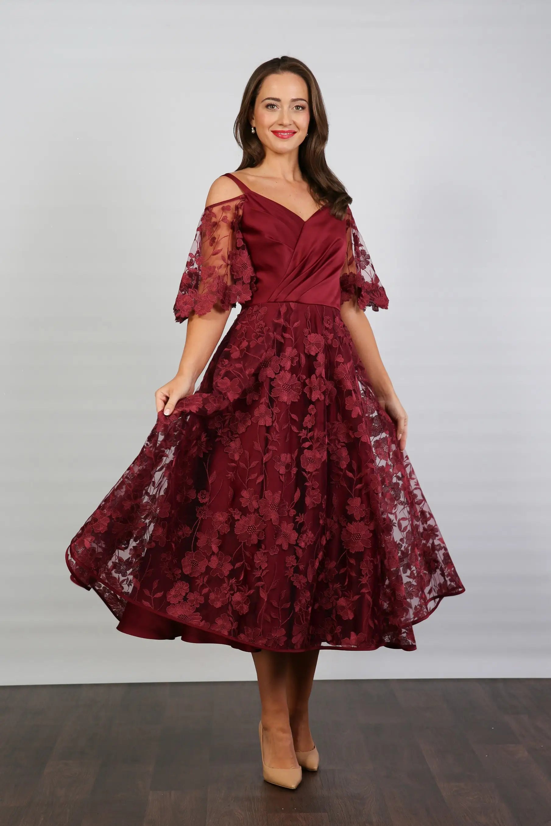 A woman models a Camille &
