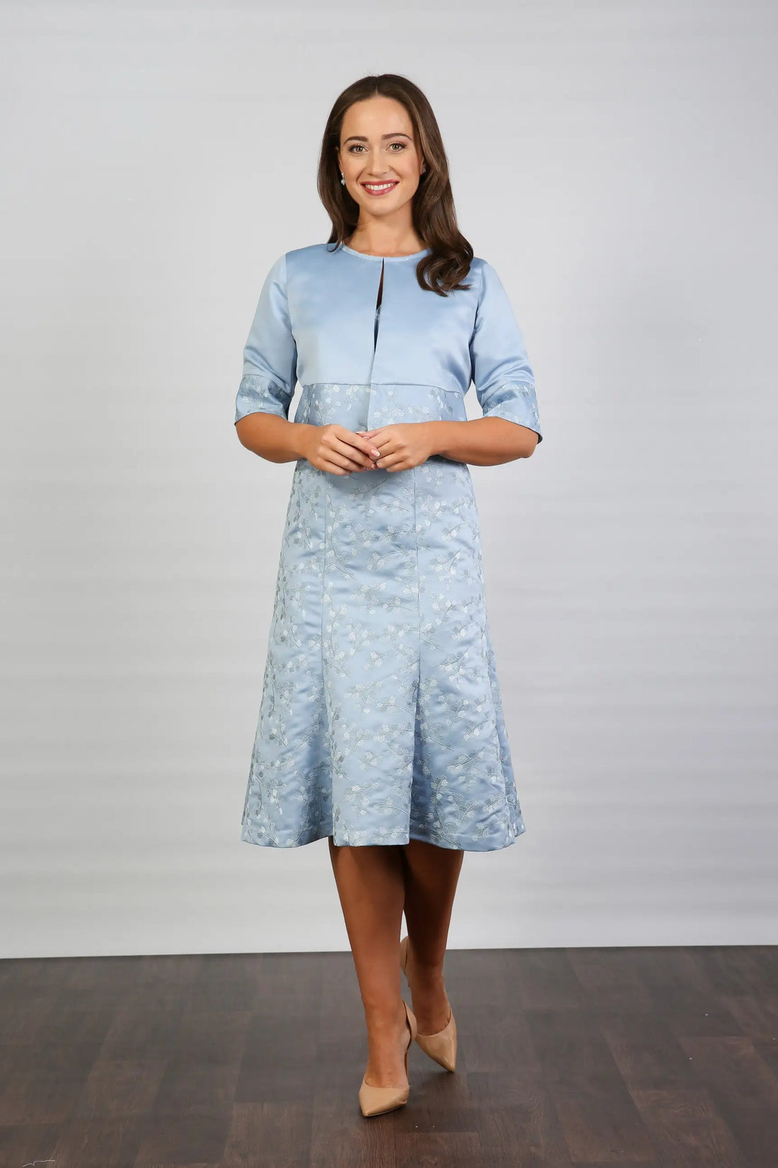 Chanel Special Occasion Dress and Jacket in Cashmere Blue