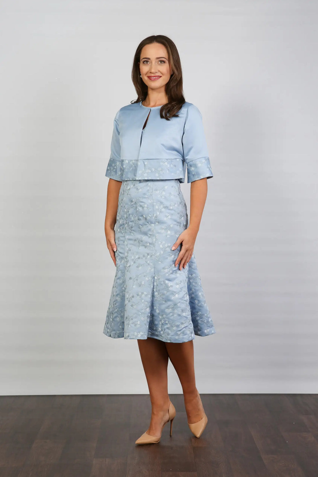 Chanel Special Occasion Dress and Jacket in Cashmere Blue