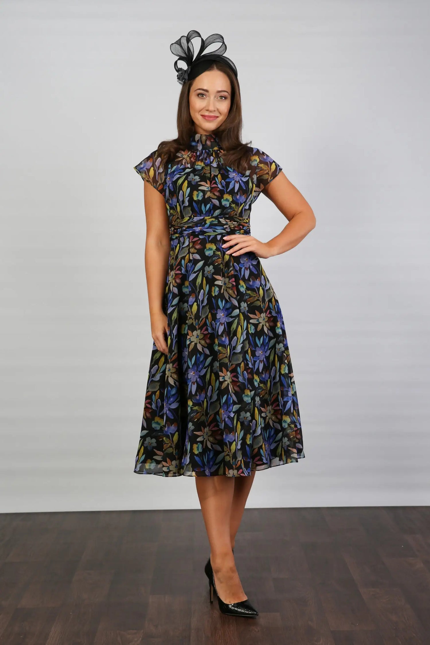 Feena Printed Chiffon Dress