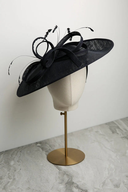 Ispirato Picture Perfect Fascinator with Coque Feathers  in Navy