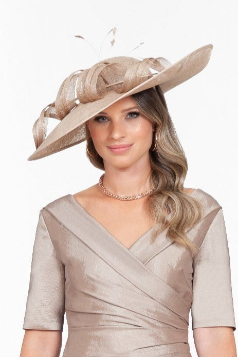 Ispirato Large Fascinator in Platinum Ash