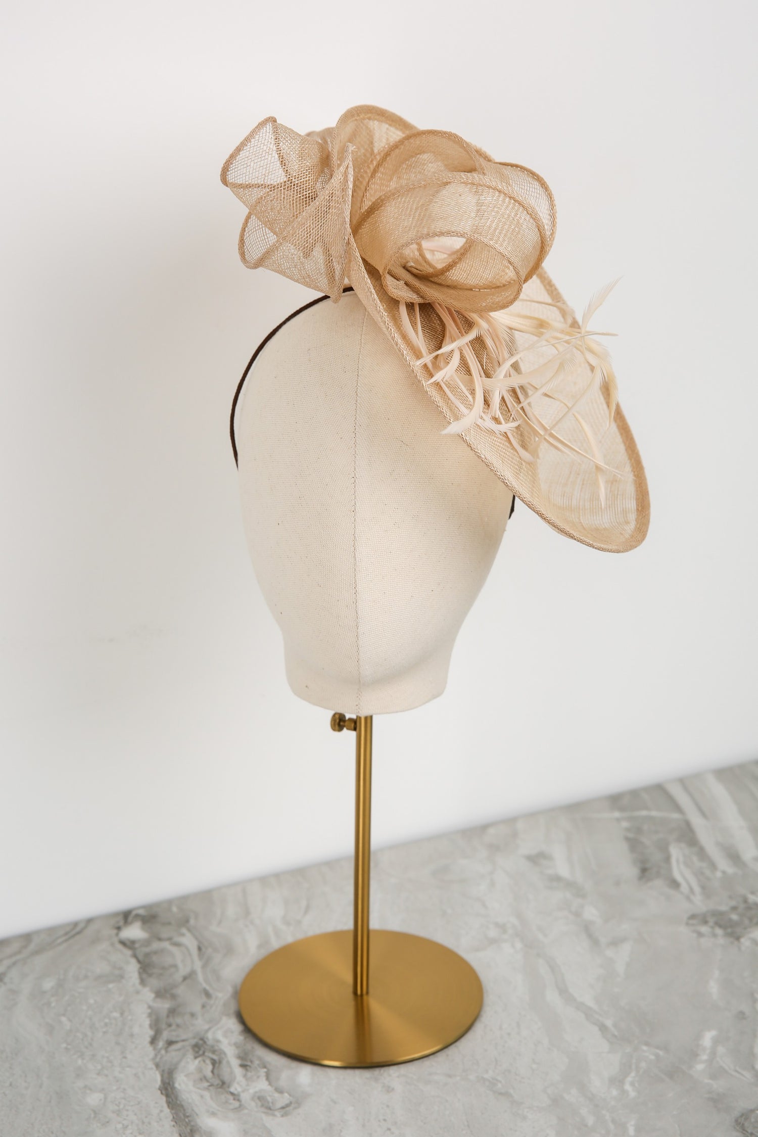 Iolanthe Fascinator in Golden Shadow