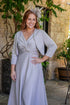 Woman in silver dress