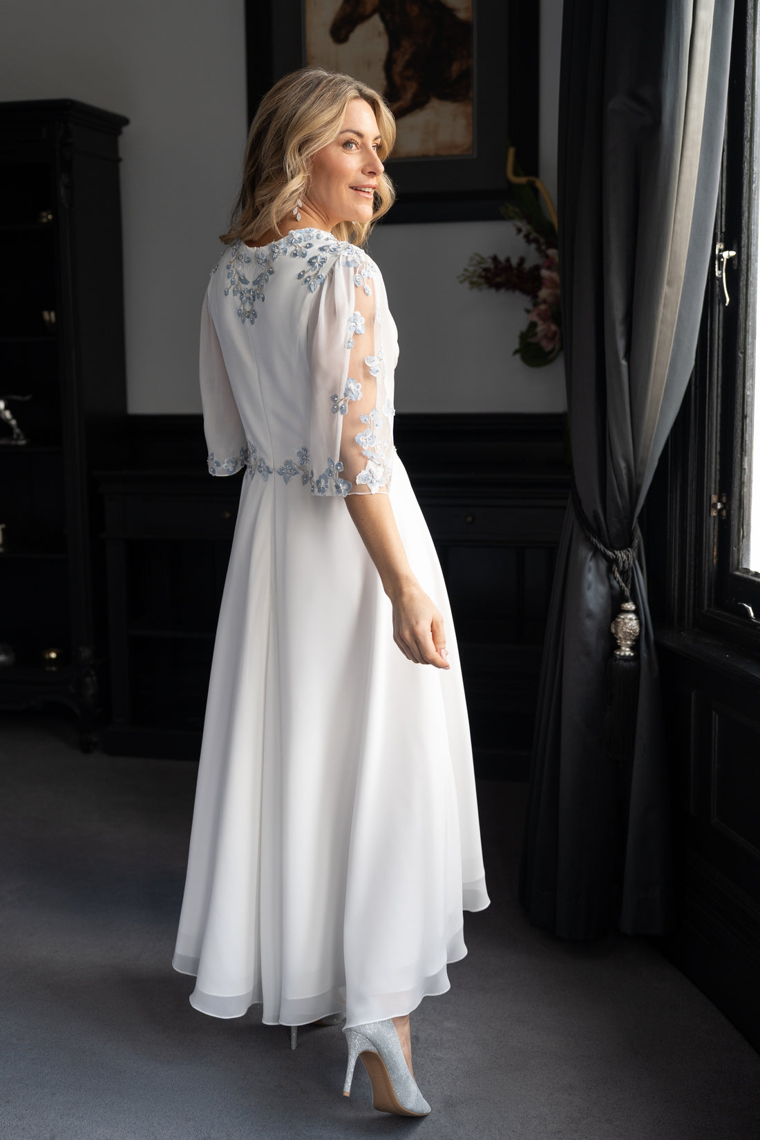 Richard Designs Contessa Ivory Beaded Dress