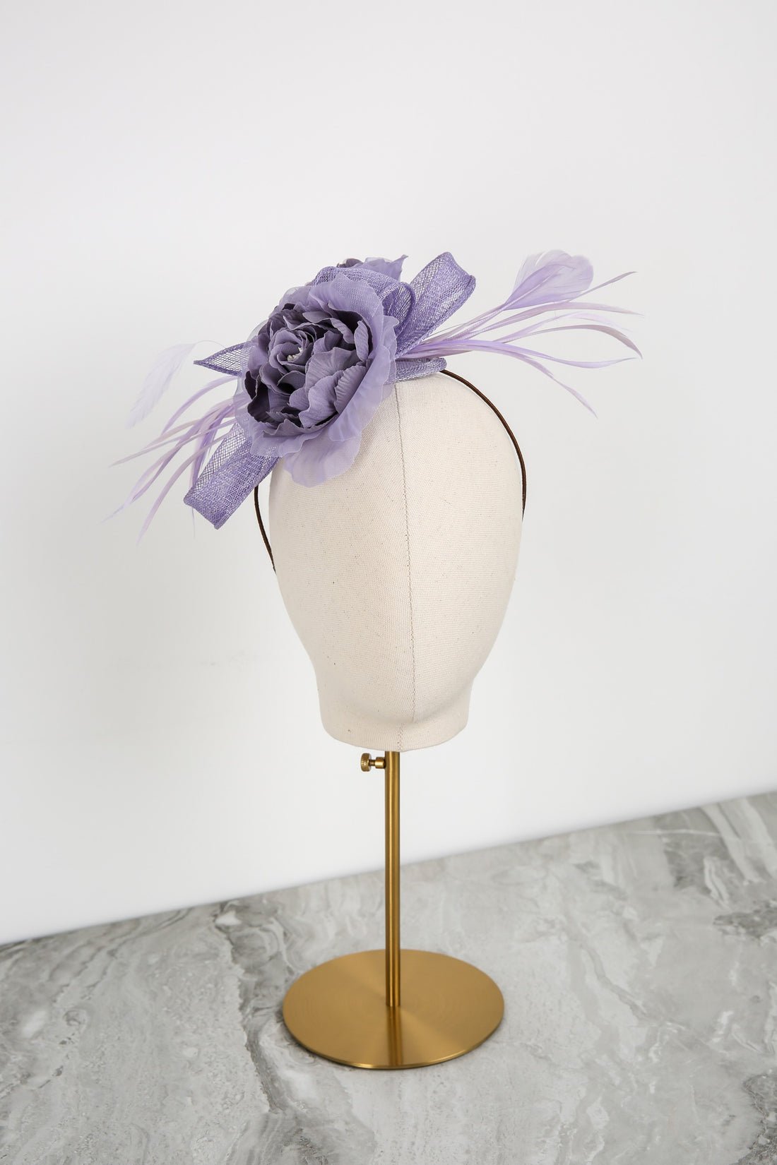 Rosalia Fascinator in Hyacinth
