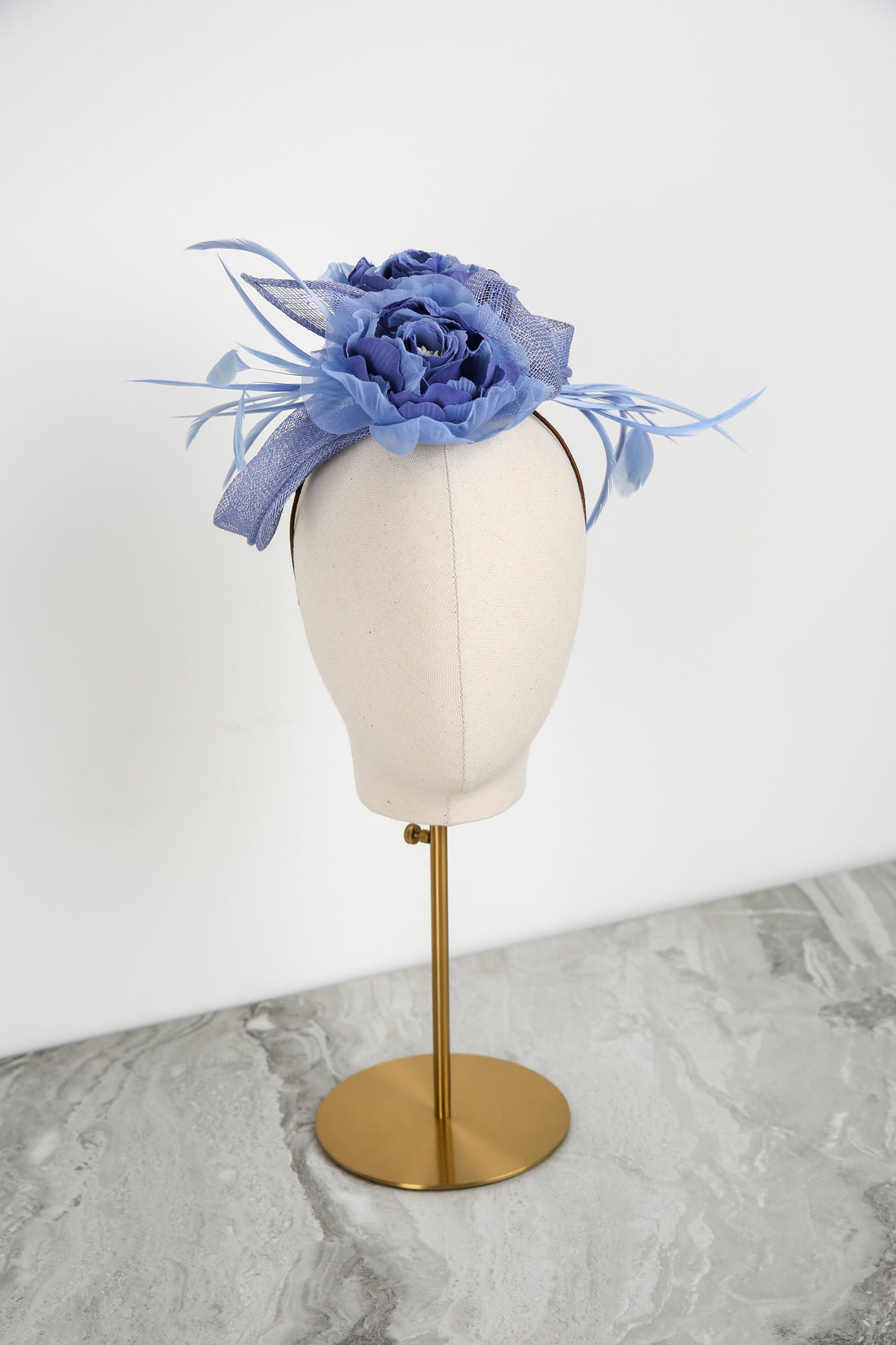 Rosalia Fascinator in Wedgewood