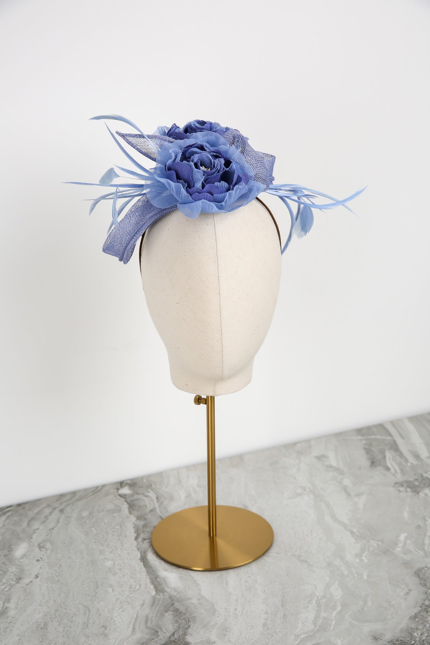 Rosalia Fascinator in Wedgewood