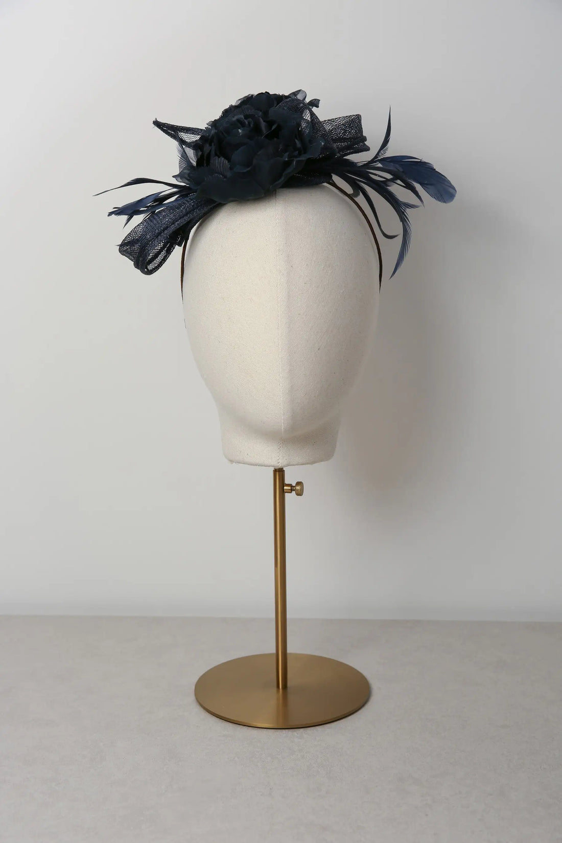 Rosalia Fascinator in Dark Navy