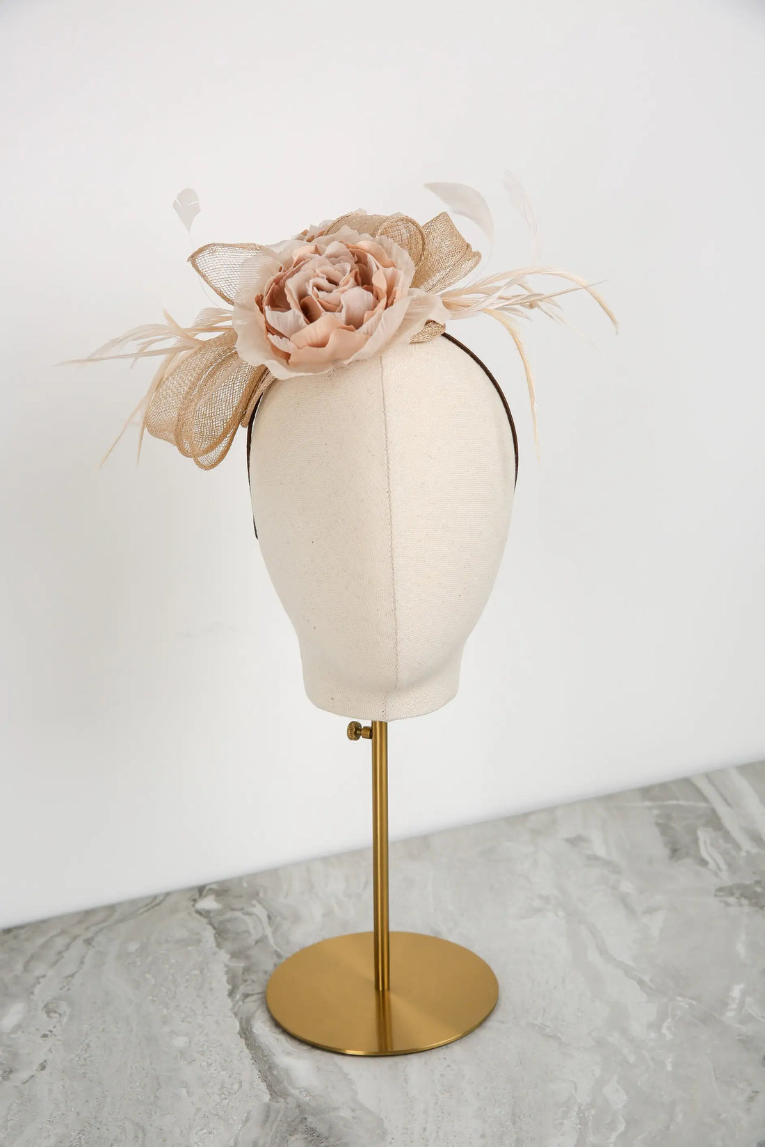 Rosalia Fascinator in Golden Shadow