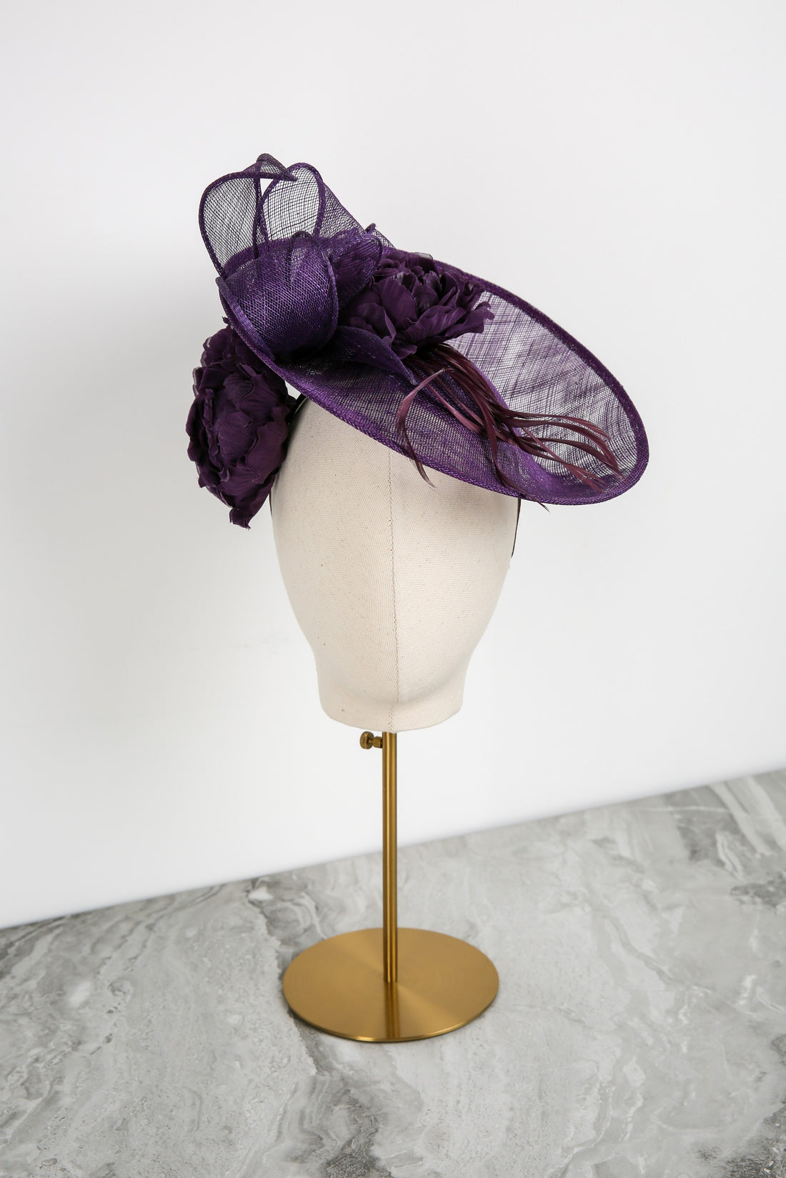Rosemonde Fascinator in Blackberry