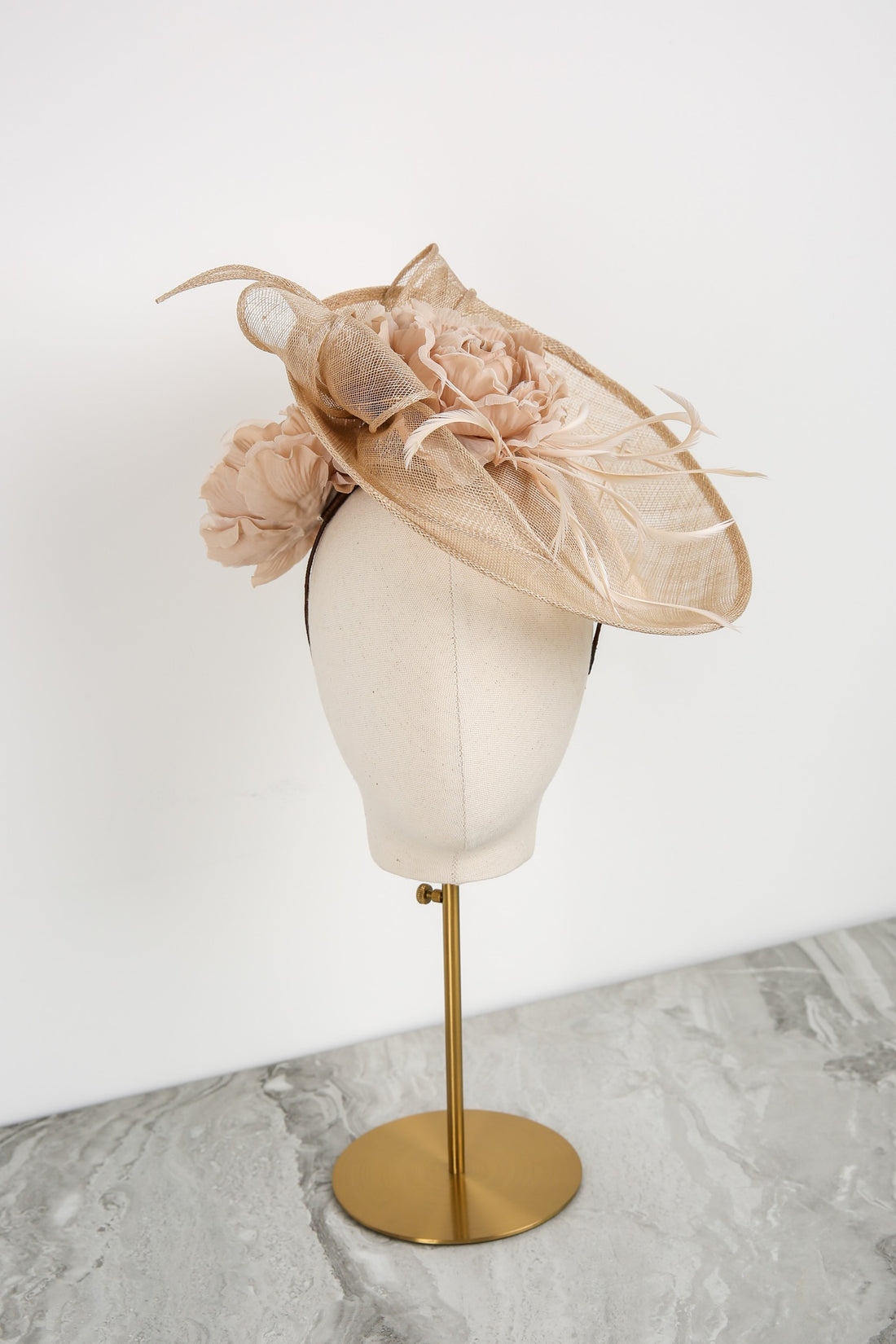 Rosemonde Fascinator in Golden Shadow