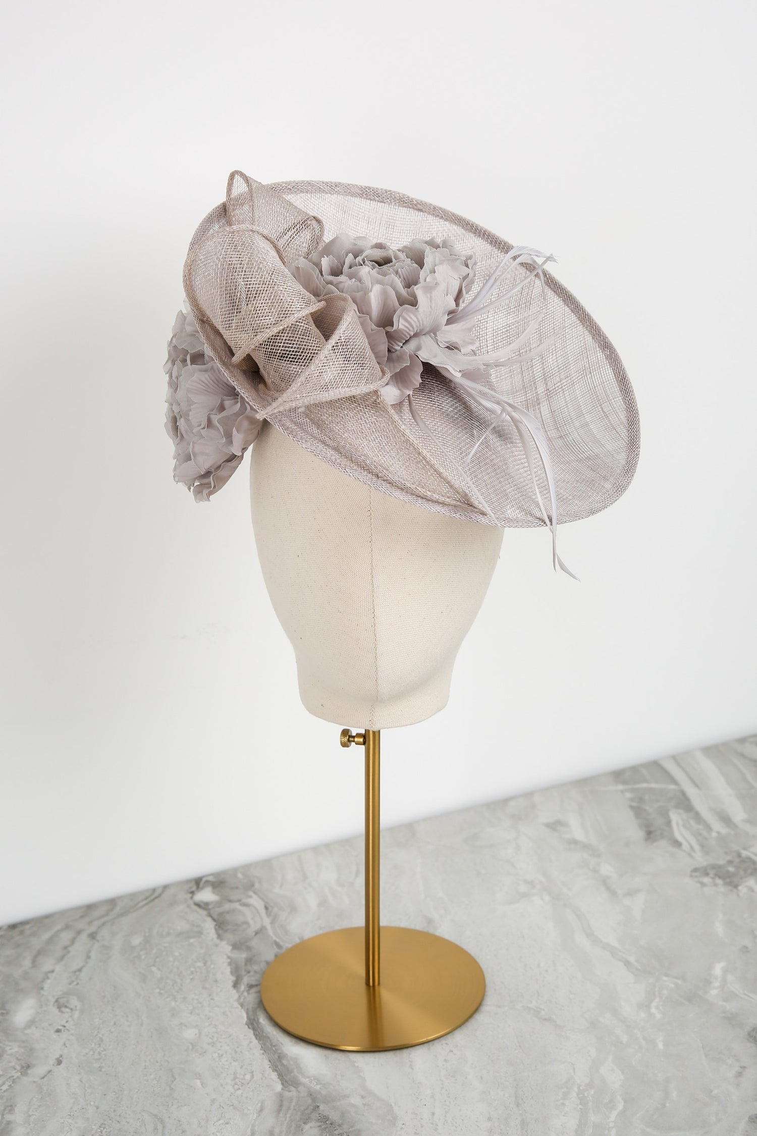 Rosemonde Fascinator in Silver