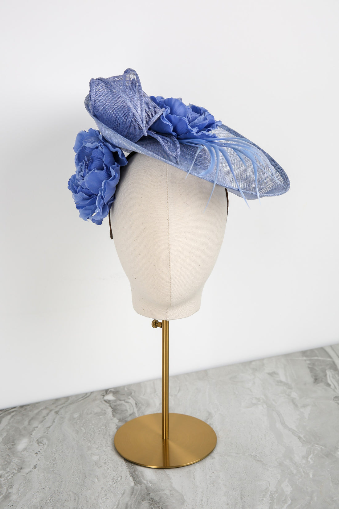 Rosemonde Fascinator in Wedgewood