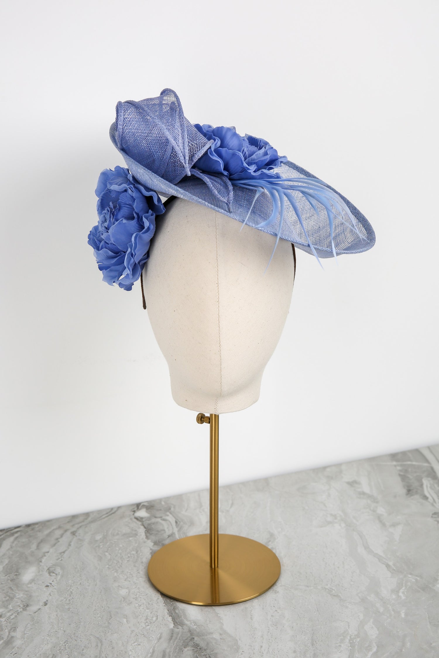 Rosemonde Fascinator in Wedgewood