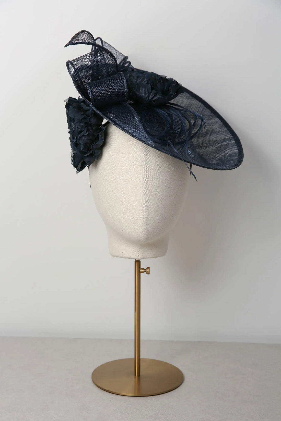 Rosemonde Fascinator in Dark Navy