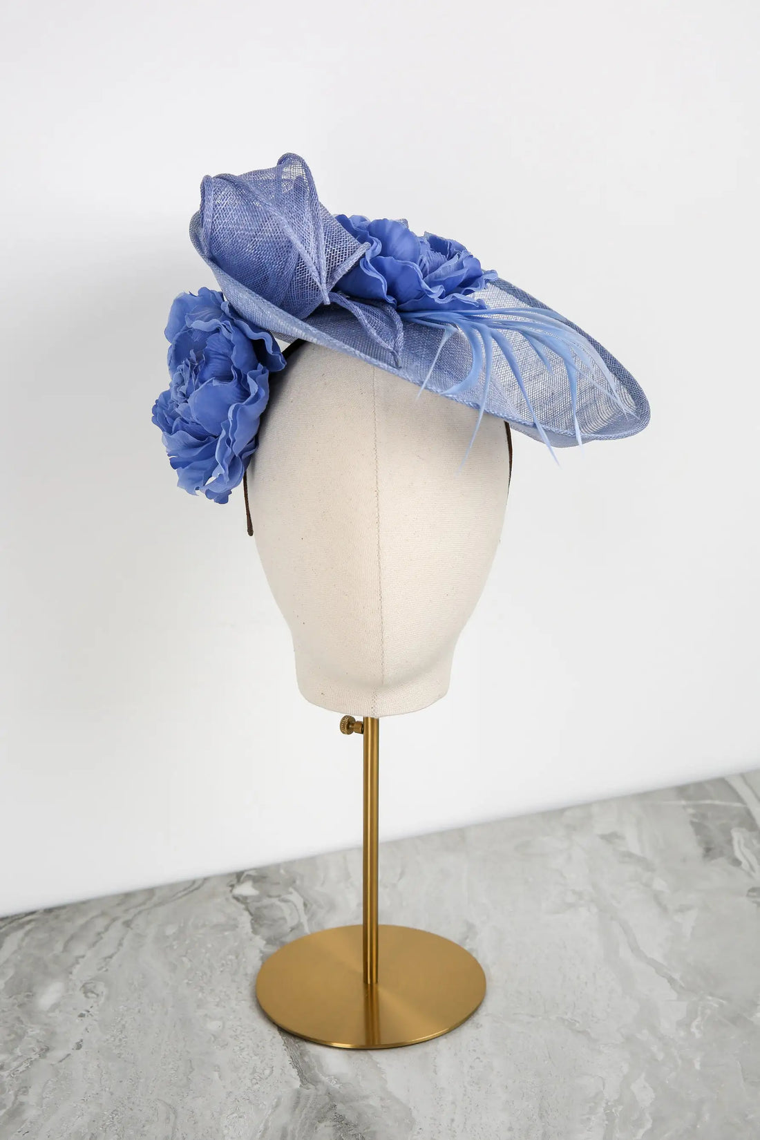 Rosemonde Fascinator in Wedgewood