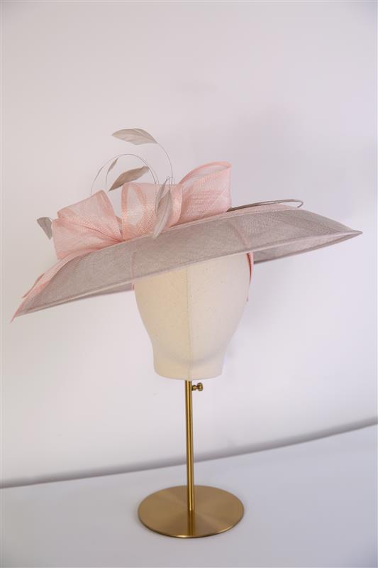 Condici Large Fascinator with Clipped Coque Feathers