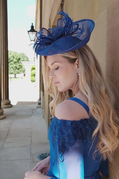 Iolanthe Fascinator in Electric Blue