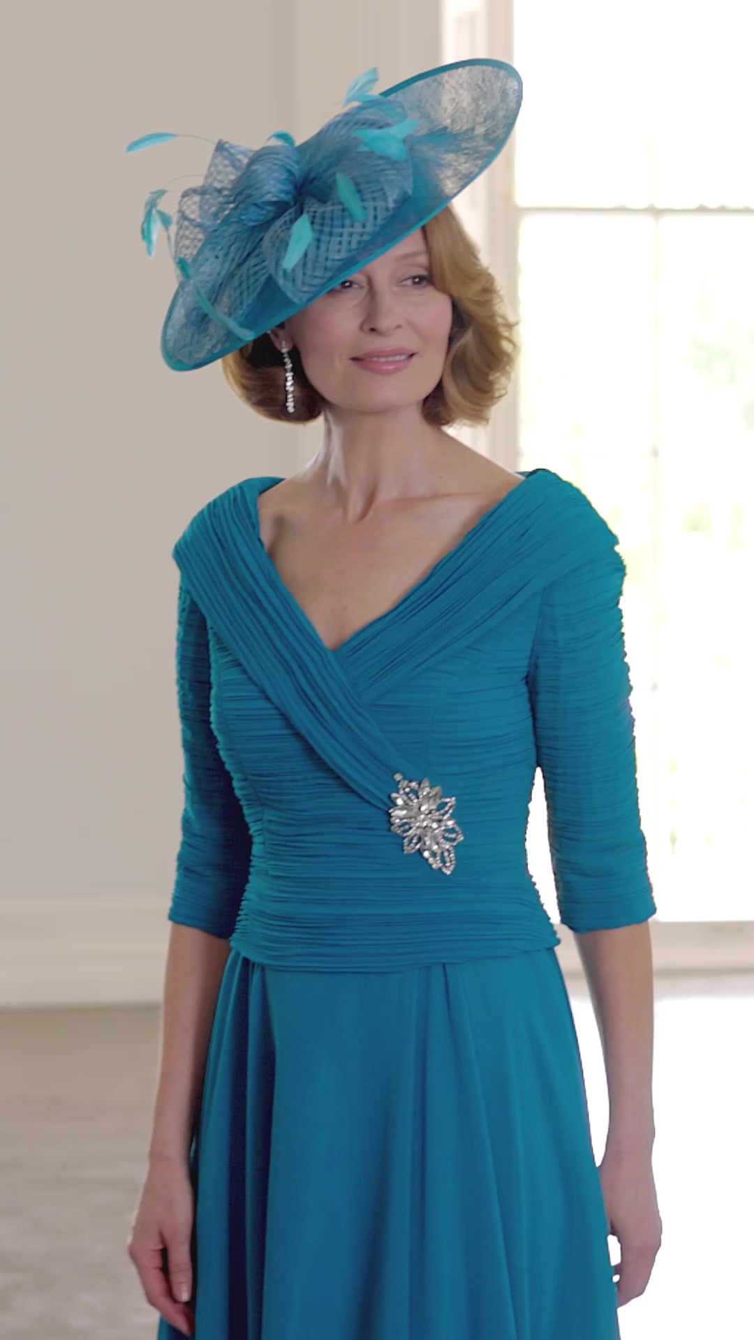 Condici Edge of the Shoulder Occasion Dress in Alcedo