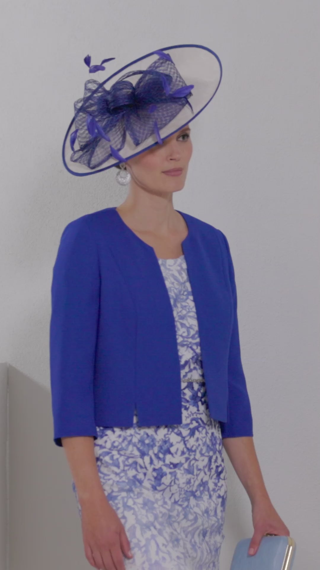 Condici Ombre Lace Occasion Dress with Jacket in Cream Rich Hydrangea
