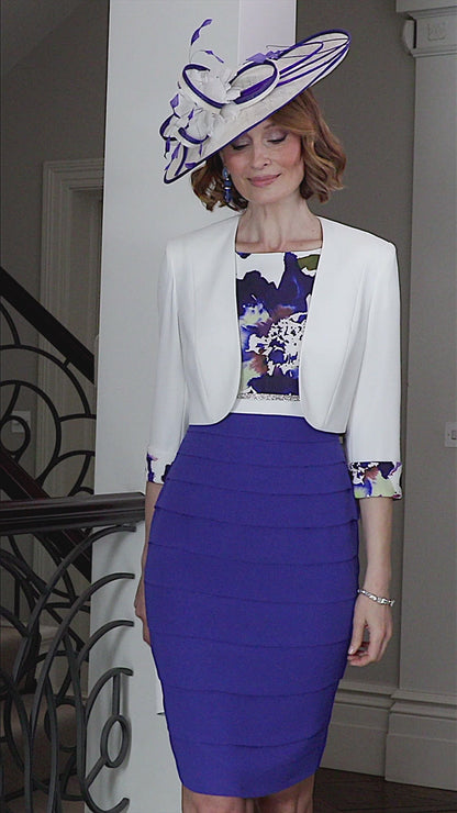 Condici Occasion Dress and Jacket in Jemima Print and Royal Azure