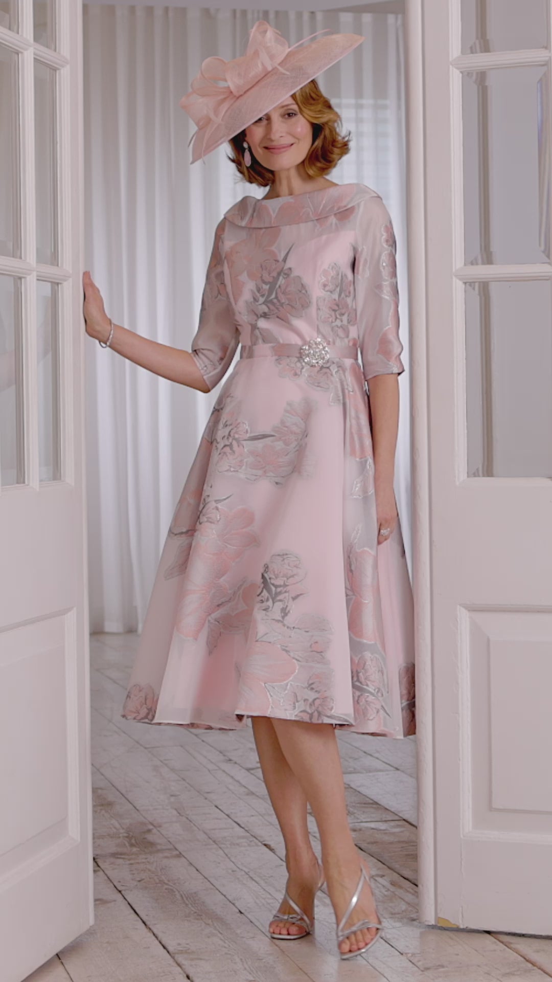 Condici Organza Occasion Dress in Claris Coral Rose