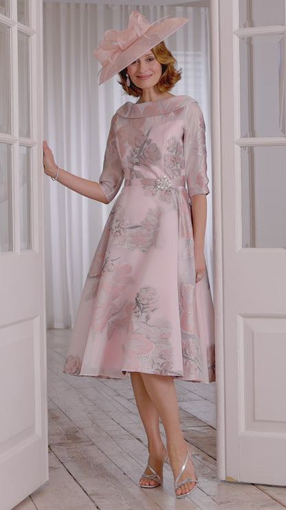 Condici Organza Occasion Dress in Claris Coral Rose